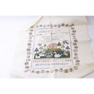 Baby Shower Cross Stitch, Welcome To Our Home, Farmhouse, Floral Pattern,